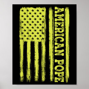 Amerikaanse Vlag Katholieke Eerste Amerikaanse Pa Poster