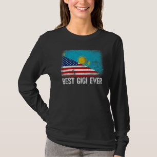 Amerikaanse vlag & Kazachstan vlag Beste Gigi Ever T-shirt