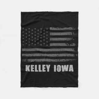Amerikaanse Vlag Kelley, Iowa Usa Patriottisch Sou Fleece Deken