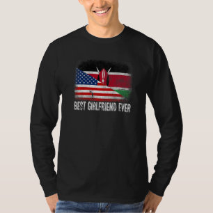 Amerikaanse vlag & Kenia Vriendin beste vlag ooit T-shirt