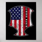 Amerikaanse vlag Kenpo Karate Fighter Patriottisch Poster (Voorkant)