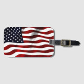 Amerikaanse Vlag Kentekenplaat Bagagelabel (Voorkant (horizontaal))