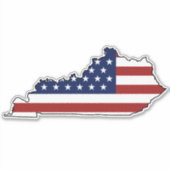 Amerikaanse vlag Kentucky Sticker (Voorkant)
