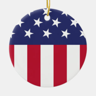 Amerikaanse vlag keramisch ornament