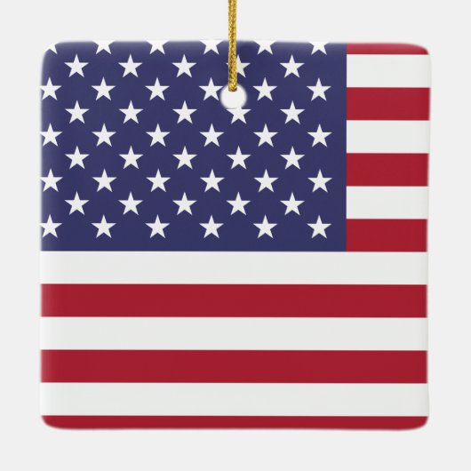 Amerikaanse vlag keramisch ornament (Achterkant)