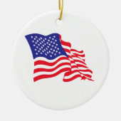 Amerikaanse vlag keramisch ornament (Voorkant)