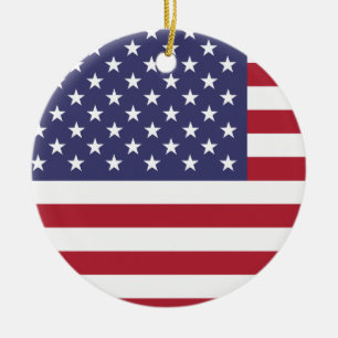 Amerikaanse vlag keramisch ornament