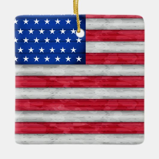 Amerikaanse vlag keramisch ornament (Voorkant)