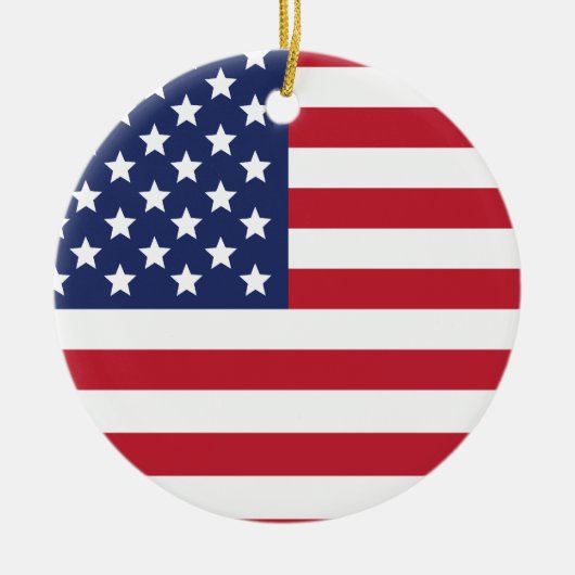 Amerikaanse vlag keramisch ornament (Voorkant)