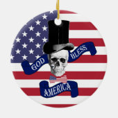 Amerikaanse vlag keramisch ornament (Achterkant)