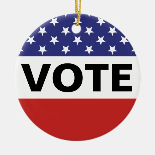 Amerikaanse vlag keramisch ornament (Voorkant)