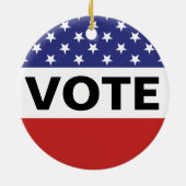 Amerikaanse vlag keramisch ornament (Achterkant)