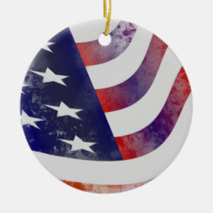 Amerikaanse vlag keramisch ornament