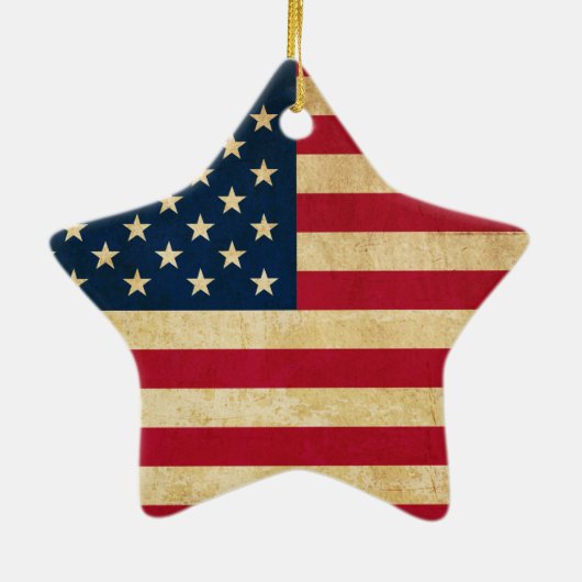  Amerikaanse vlag Keramisch Ornament (Achterkant)