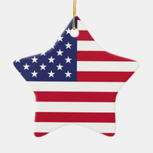 Amerikaanse vlag keramisch ornament