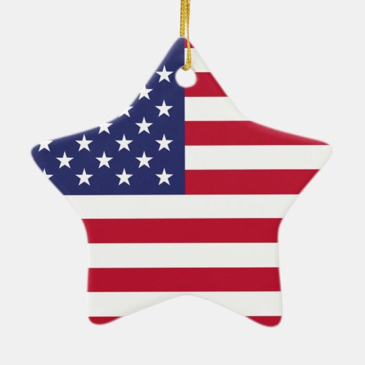 Amerikaanse vlag keramisch ornament (Achterkant)