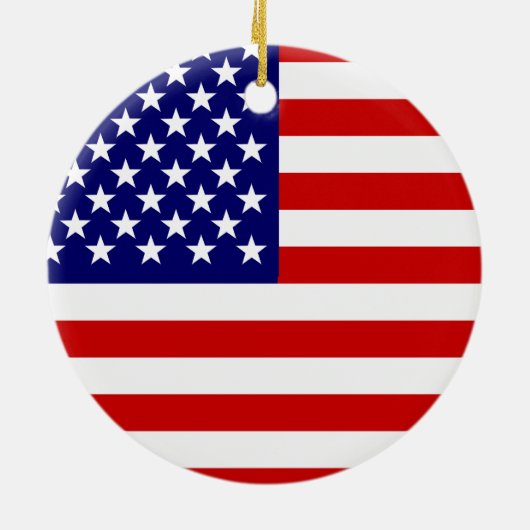 Amerikaanse vlag keramisch ornament (Achterkant)