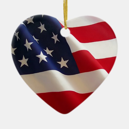 Amerikaanse vlag keramisch ornament (Voorkant)