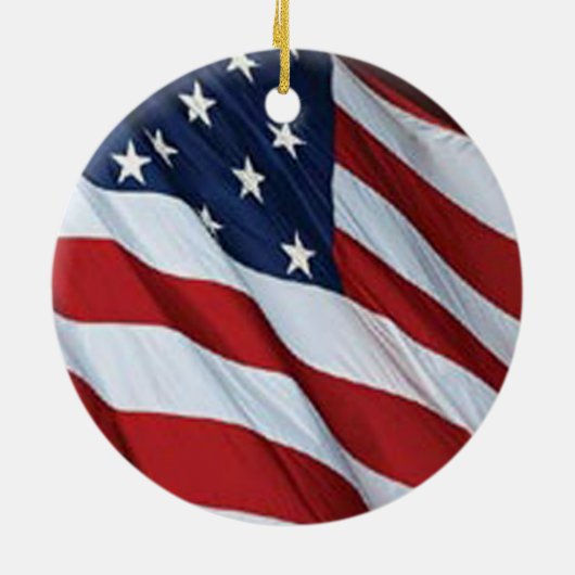 Amerikaanse vlag keramisch ornament (Achterkant)
