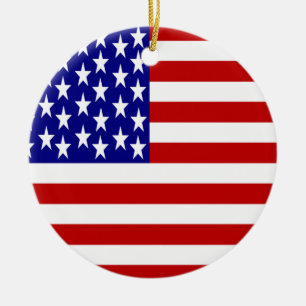 Amerikaanse vlag keramisch ornament