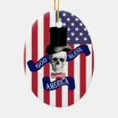 Amerikaanse vlag keramisch ornament (Achterkant)