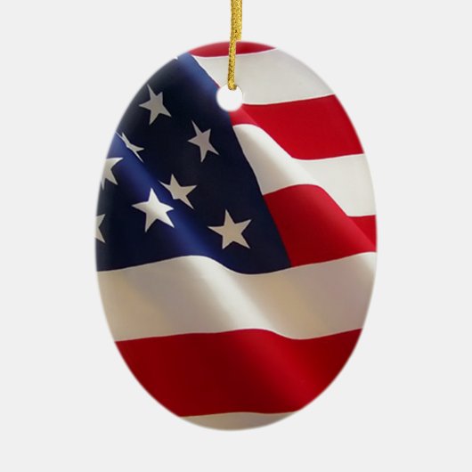 Amerikaanse vlag keramisch ornament (Voorkant)