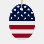 Amerikaanse vlag keramisch ornament (Voorkant)