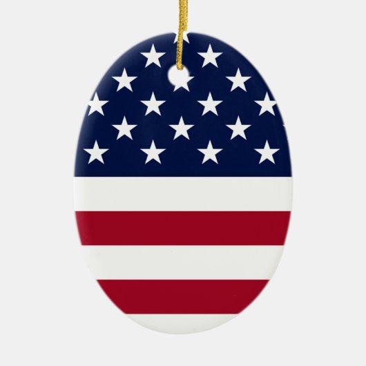 Amerikaanse vlag keramisch ornament (Voorkant)