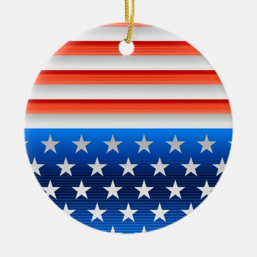 Amerikaanse vlag keramisch ornament (Voorkant)