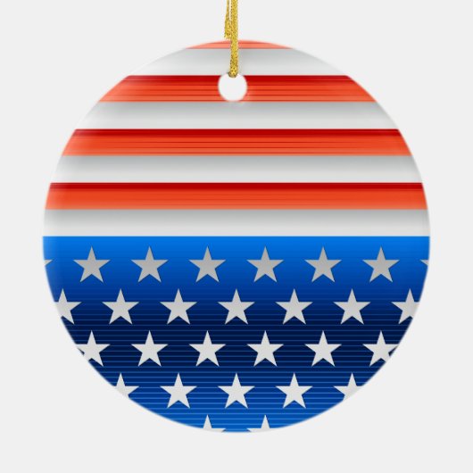 Amerikaanse vlag keramisch ornament (Achterkant)