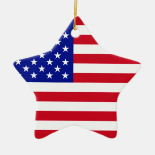 Amerikaanse vlag keramisch ornament