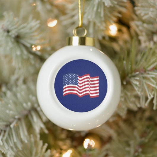 Amerikaanse vlag keramische bal ornament (Boom)