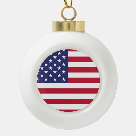 Amerikaanse vlag keramische bal ornament (Voorkant)