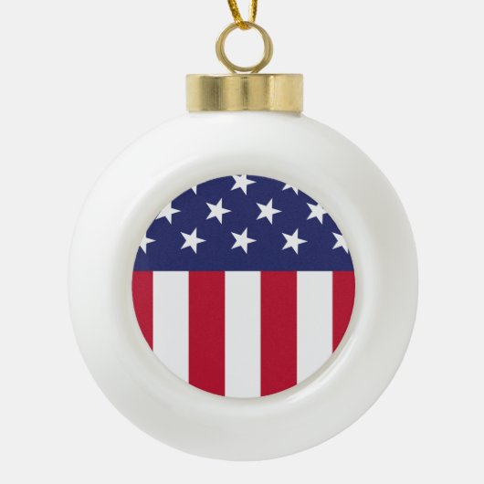 Amerikaanse vlag keramische bal ornament (Voorkant)