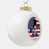 Amerikaanse vlag keramische bal ornament (Links)