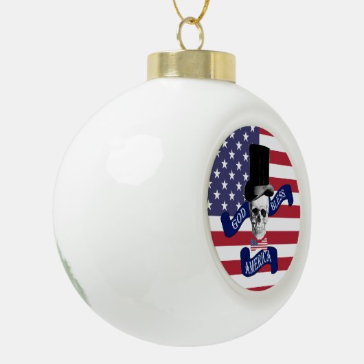 Amerikaanse vlag keramische bal ornament (Links)