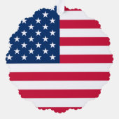 Amerikaanse Vlag Kerst Ornament Kaart (Achterkant)