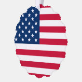 Amerikaanse Vlag Kerst Ornament Kaart (Links)