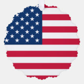 Amerikaanse Vlag Kerst Ornament Kaart (Voorkant)