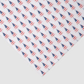 Amerikaanse vlag Kerstboom op wit Tissuepapier (Detail)