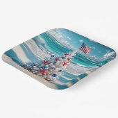 Amerikaanse vlag kerstboom papieren bordje (Gebogen)