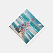 Amerikaanse vlag kerstboom servet (Hoek)