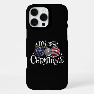 Amerikaanse Vlag Kerstboom Versiering VS Patriotti iPhone 16 Pro Max Hoesje