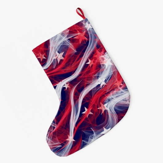 Amerikaanse vlag kerststaart dubbelzijdig grote kerstsok (Achterkant (Hangend))