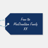 Amerikaanse vlag Kerstvakantie gewoonte Cadeaulabel (Achterkant Horizontaal)