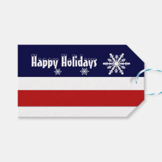 Amerikaanse vlag Kerstvakantie gewoonte Cadeaulabel
