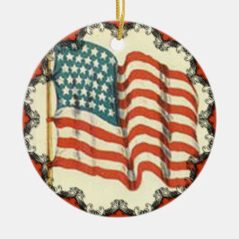 Amerikaanse vlag kerstversiering Keramisch Ornament