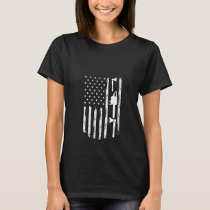 Amerikaanse vlag kettingzaag en bijl - boom snijde t-shirt