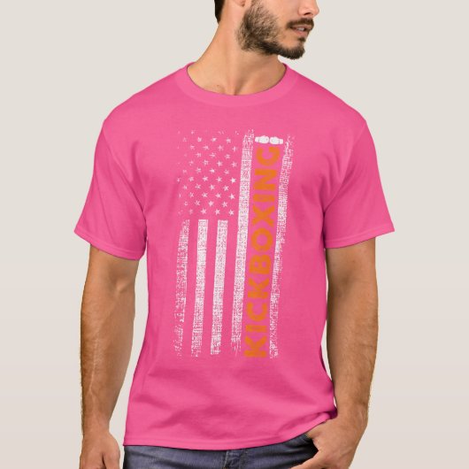 Amerikaanse vlag kickboksen t-shirt (Voorkant)