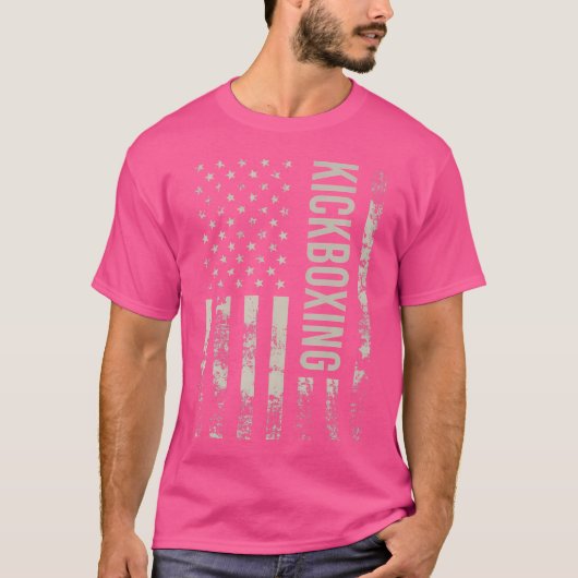 Amerikaanse vlag kickboksen t-shirt (Voorkant)